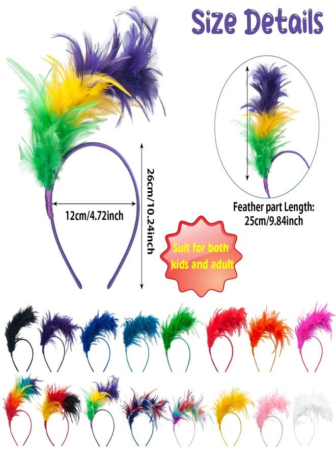 GHGMAO Feather Headband Fascinator for Women Halloween Christmas Cocktail Tea Party 20s 50s 80s Headband Hat (Orange) - Image 5